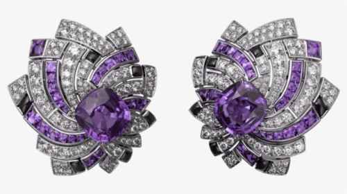 Download With Purple Diamonds - Diamond Long Earrings Png, Transparent Png, Free Download