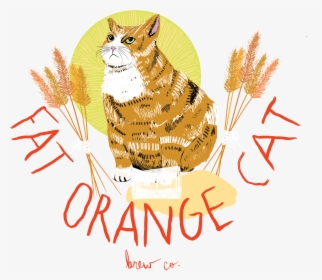 Fatorangecat Noblk - Fat Orange Cat Brewing Logo, HD Png Download, Free Download