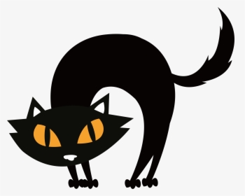 Black Cat Halloween Scalable Vector Graphics - Vector Png Halloween Png, Transparent Png, Free Download