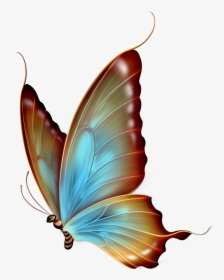 Clipart Of Owned, Transparent And Moreover - Transparent Background Gold Butterfly, HD Png Download, Free Download