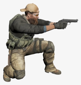Man Soldier Gun Side View Dusty Clipart Png - Person With Gun Png, Transparent Png, Free Download