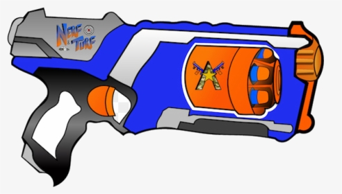 Nerf Gun Image Clipart Free Transparent Png - Blue White And Orange Nerf Gun, Png Download, Free Download