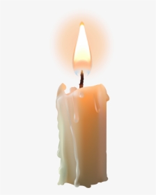 Bright Candle With Flame Png Image - Candle & Flame Png, Transparent Png, Free Download