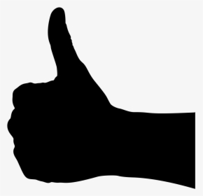 Thumbs Up Silhouette - Agree Black And White, HD Png Download, Free Download