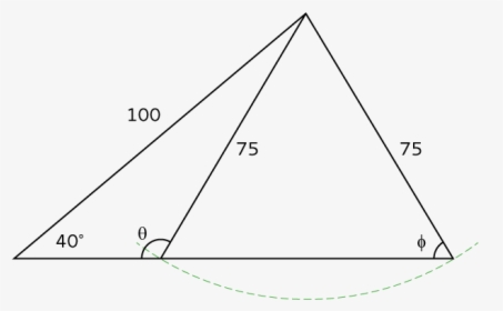 Law Of Sines Triangle Double Answer - Triangle, HD Png Download, Free Download