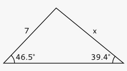 Triangle For Law Of Sines Example Problem - Triangle, HD Png Download, Free Download