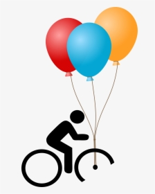 Fixing A Broken Bicycle With Balloons Clip Arts - Bouquet Of Balloons Clip Art, HD Png Download, Free Download
