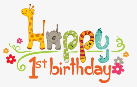 1st Birthday Png Transparent Image - Happy 1st Birthday Clip Art, Png Download, Free Download