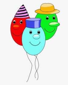 Funny Balloons With Faces For Birthday - Cartoon, HD Png Download, Free Download
