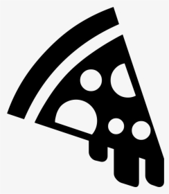 Black Icon Pizza Png - Pizsa Black And White Icon, Transparent Png, Free Download