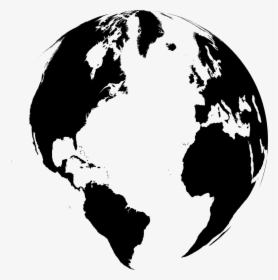 Silhouette,monochrome Photography,globe - Globe Black And White Png, Transparent Png, Free Download