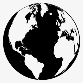 Silhouette,monochrome Photography,globe - Sargasso Sea On Map, HD Png Download, Free Download