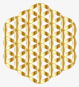 Overlapping Circles Grid Flower Clip Art - Flower Of Life Gold Vector, HD Png Download, Free Download