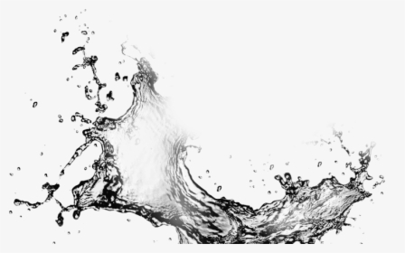 Water Splash Black And White Png , Png Download - Water Splash Black And White Png, Transparent Png, Free Download