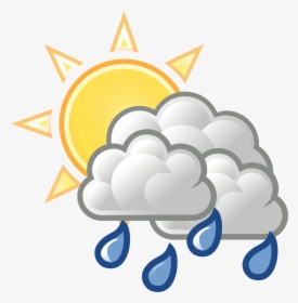 Rain Clouds Clipart 26, - Partly Cloudy With Rain, HD Png Download, Free Download