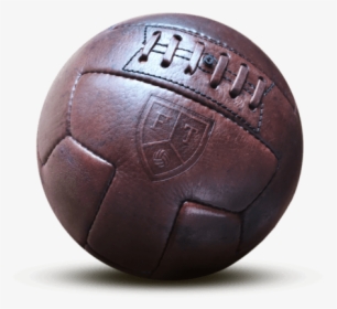 Leather Vintage Football Ball - Balon De Futbol Png, Transparent Png, Free Download