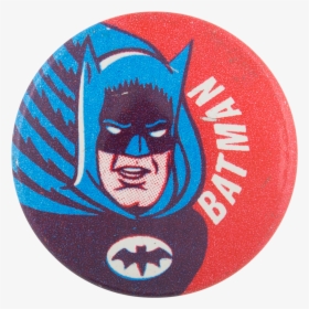 Batman On Red Background Entertainment Button Museum - Emblem, HD Png Download, Free Download
