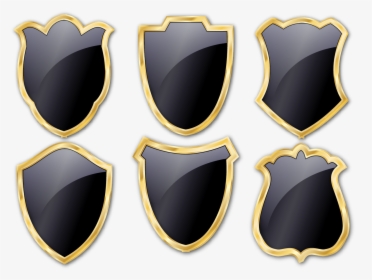 Black Shield Png - Black And Gold Shield Logo, Transparent Png, Free Download