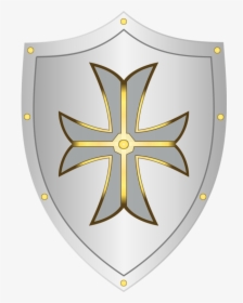 Silver Shield Png - Medieval Shield Clipart, Transparent Png, Free Download