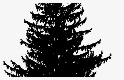 Transparent Trees Png - Pine Tree Silhouette Painted, Png Download, Free Download