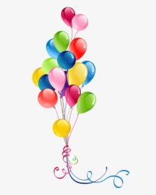 Transparent Bunch Balloons Clipart - Happy Birthday Balloons Clip Art, HD Png Download, Free Download