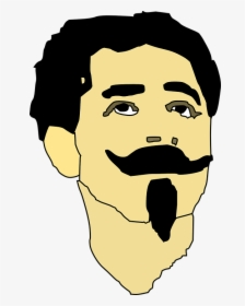 Head, Man, Face, Mustache, Goatee, Male, Look - Guy With A Mustache Cartoon, HD Png Download, Free Download
