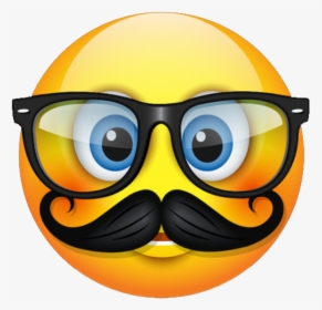 Clip Art Mustache Emoji - Emoji With Glasses And Mustache, HD Png Download, Free Download