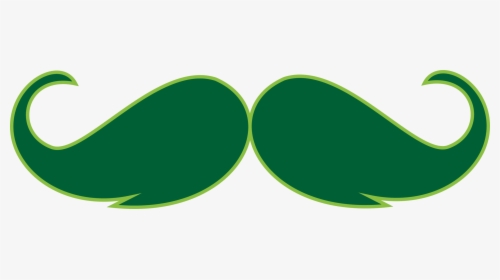 Green Mustache Clip Art - Circle, HD Png Download, Free Download