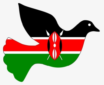 Kenya Peace Dove Clip Arts - Kenyan Flag With Peace, HD Png Download, Free Download