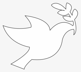Peace Dove Clipart Black And White - White Dove Clipart Png, Transparent Png, Free Download