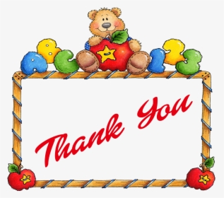 Thank You Png Image File - Teddy Bear Frame Clipart, Transparent Png, Free Download
