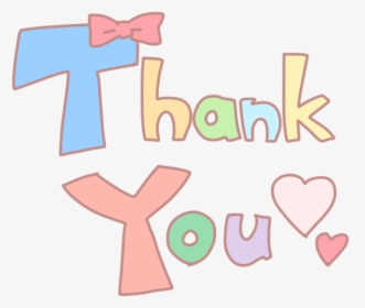 Thankyou Thanks Word Colorful Cute Love - Cute Thank You Images Png, Transparent Png, Free Download