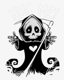 Ghost Png Free Download - Cute Grim Reaper Drawings, Transparent Png, Free Download