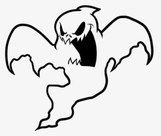 Scary Ghost Coloring Page, HD Png Download, Free Download