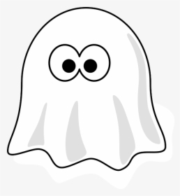 Black And White Ghost Svg Clip Arts - Cartoon Ghost, HD Png Download, Free Download