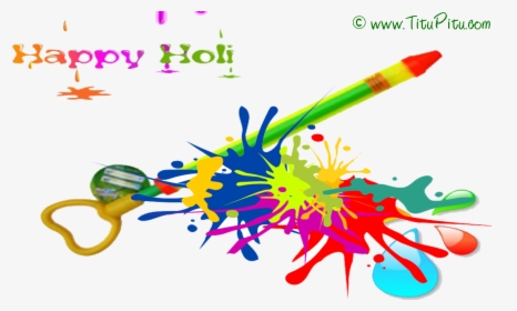 Happy Holi Pichkari Png Download - Holi Pichkari Image Png, Transparent Png, Free Download