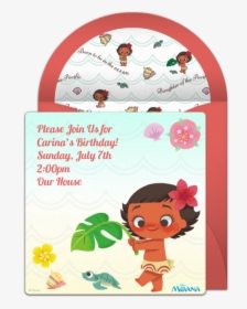 Moana Baby Invitation For Christening, HD Png Download, Free Download