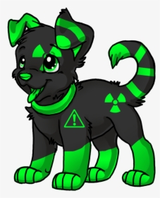 Green Toxic Puppy Adoptable - Cartoon Spotted Puppy, HD Png Download, Free Download