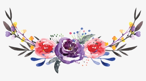 Hand-painted Flowers, Squid, Beautiful Hd Png - Watercolor Flower Crown Painting, Transparent Png, Free Download