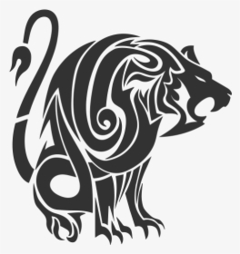 Lion Tattoo Png Image - ライオン の トライバル タトゥー, Transparent Png, Free Download