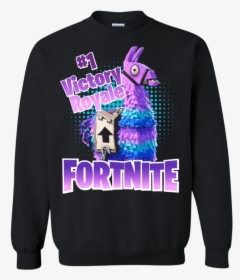 Fortnite Victory Royale Lucky Llama Funny Shirt Sweatshirt - Sweater, HD Png Download, Free Download