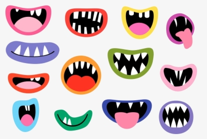 Mouth Spooky Monster Mouths Clipart Halloween Teeth - Cute Monster Mouth Clipart, HD Png Download, Free Download