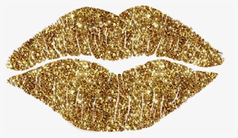 Gold Lips Png - Rose Gold Glitter Clipart, Transparent Png, Free Download
