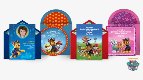 Paw Patrol Online Invitations - Cartoon, HD Png Download, Free Download