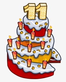 11th Anniversary Party Cake - 11th Birthday Cake Png, Transparent Png, Free Download