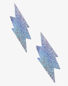 Silver Glitter Lightning Bolt Pasties - Triangle, HD Png Download, Free Download