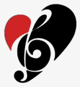 Clipart Black And White Library Banner Transparent - Transparent Music Note Heart, HD Png Download, Free Download