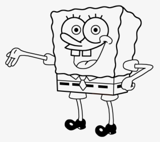 Spongebob Outline Just Arrived Pretty Inspiration Squarepants - Spongebob Black And White Outline, HD Png Download, Free Download