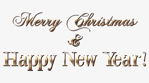 Christmas And Happy New Year Words Png, Transparent Png, Free Download