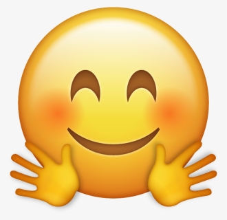 Hugging Emoji [download Iphone Emojis] - Hug Emoji Png, Transparent Png, Free Download